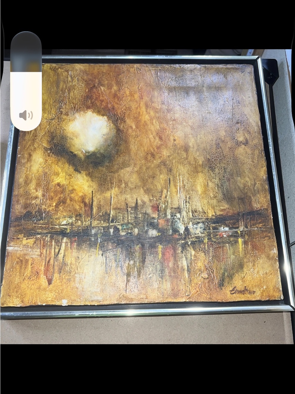 Original  Frank Carmelitano  Oil Painting, ORIGINAL, CANVAS 15” X15”